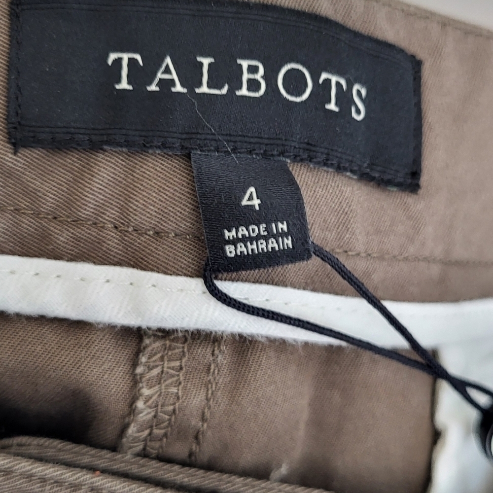 Talbots Signature Nwt Taupe Womens  Chino Pants Size 4 - Picture 6 of 7
